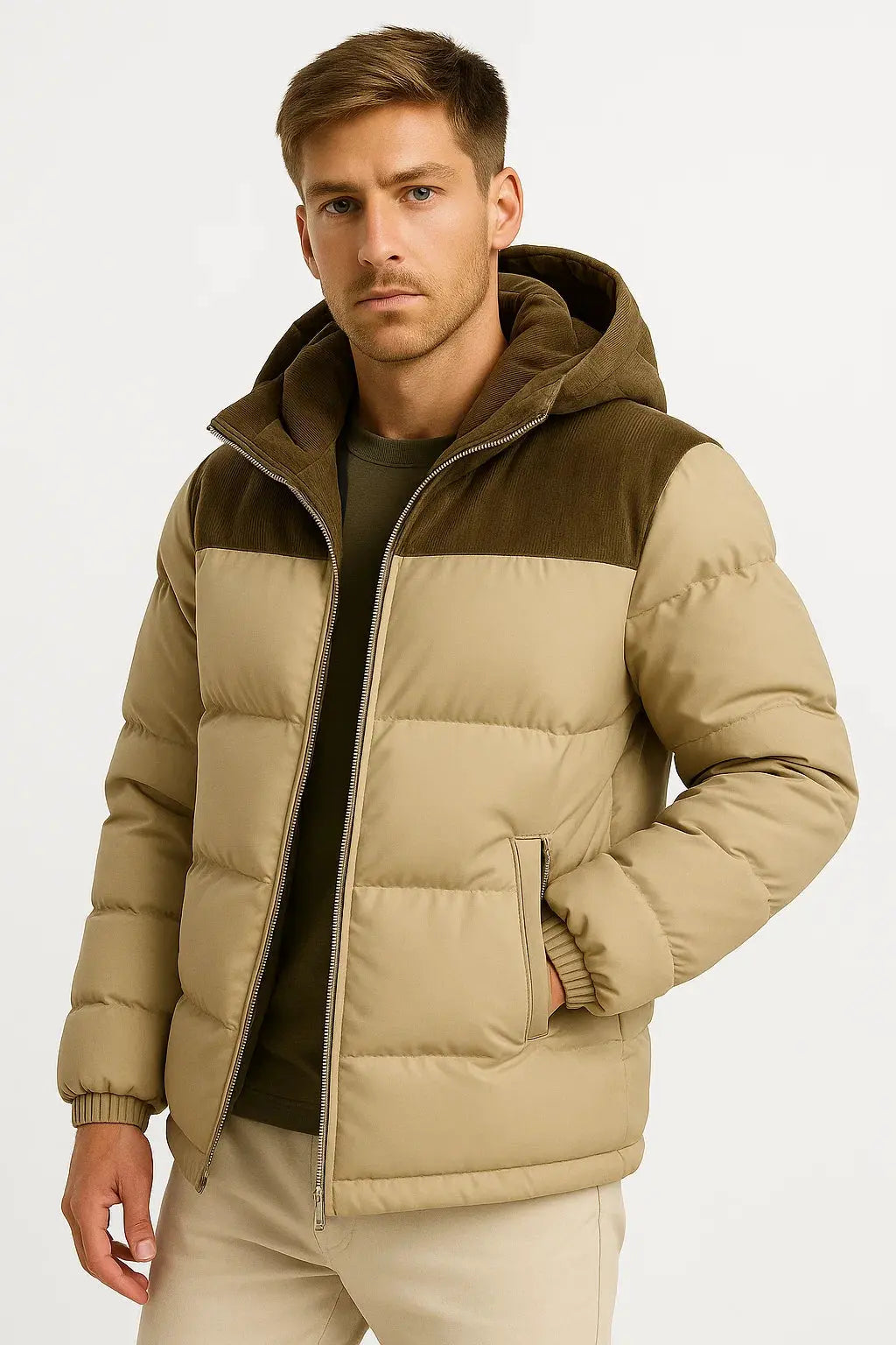 Optew Men's Puffer Jacket Lightweight Insulated with Hood and Pockets