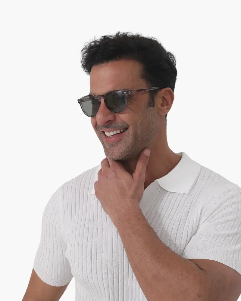 Optew Retro Round Sunglasses for Men with UV Protection Black