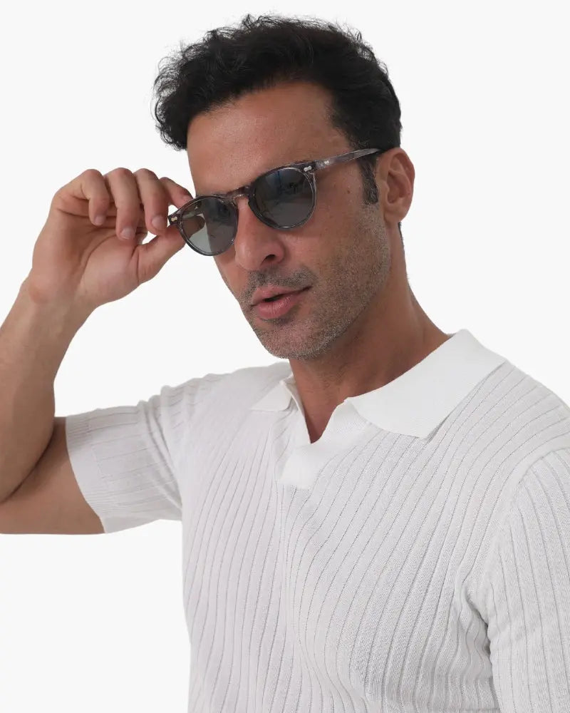 Optew Retro Round Sunglasses for Men with UV Protection Black