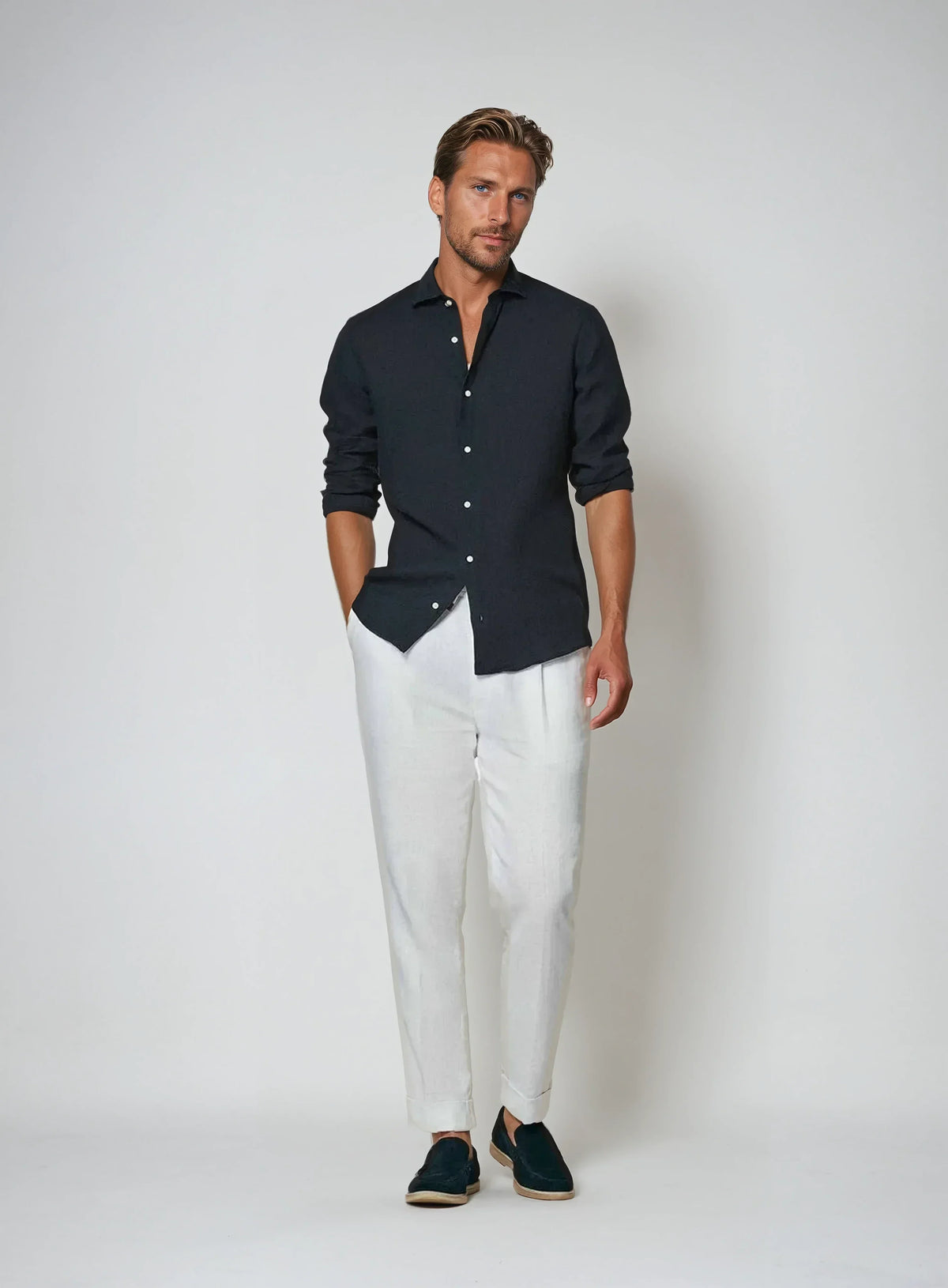 Optew Men’s Linen Button Shirt