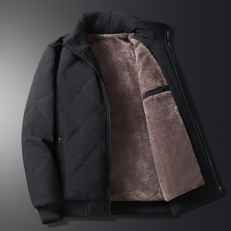 Optew Men’s Quilted Fleece Jacket