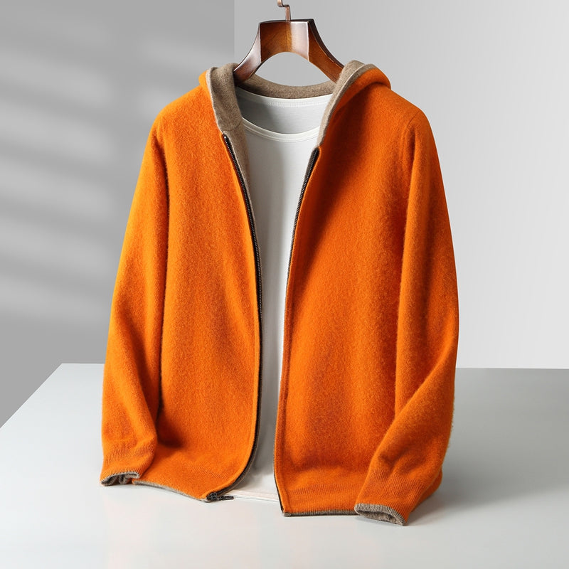 Optew Men’s Reversible Cashmere Hoodie