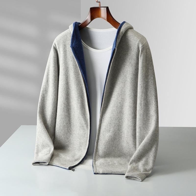 Optew Men’s Reversible Cashmere Hoodie
