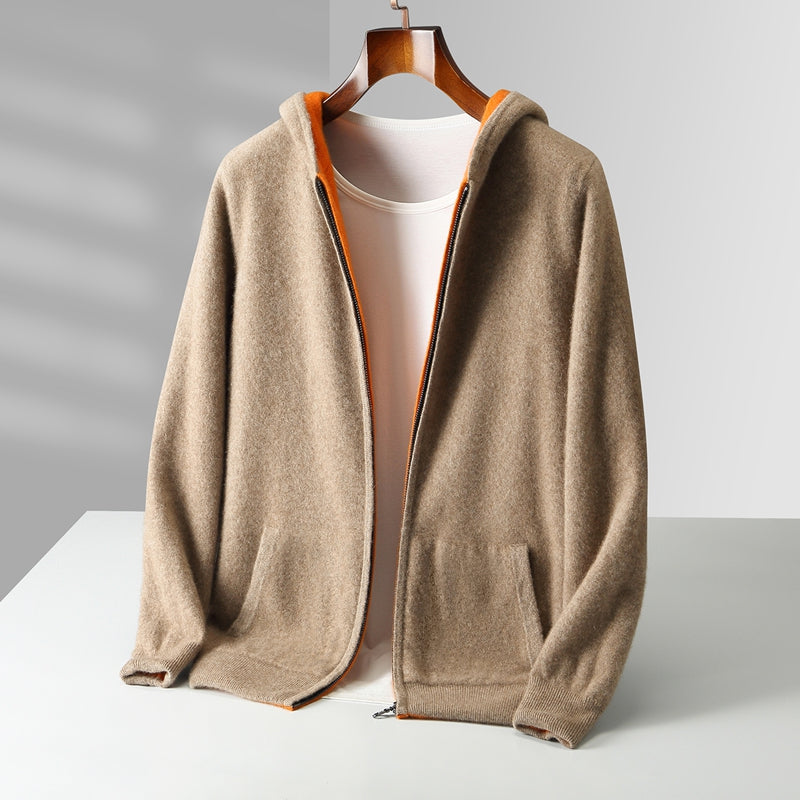 Optew Men’s Reversible Cashmere Hoodie