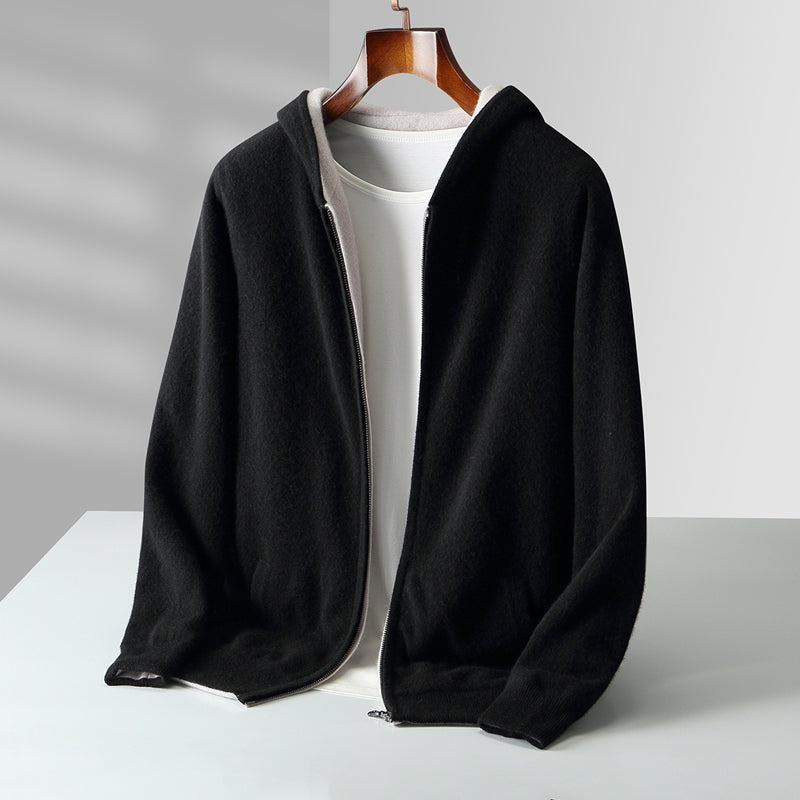 Optew Men’s Reversible Cashmere Hoodie