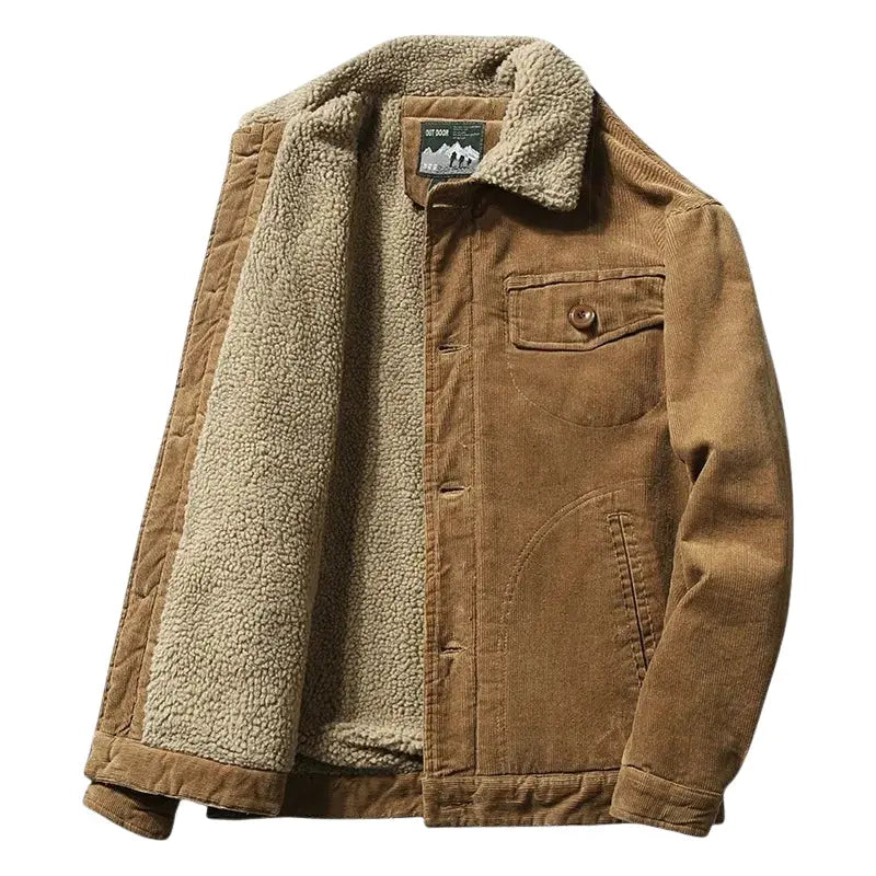Optew Men’s Corduroy Trucker Jacket