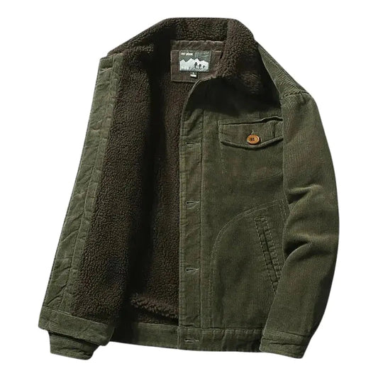 Optew Men’s Corduroy Trucker Jacket