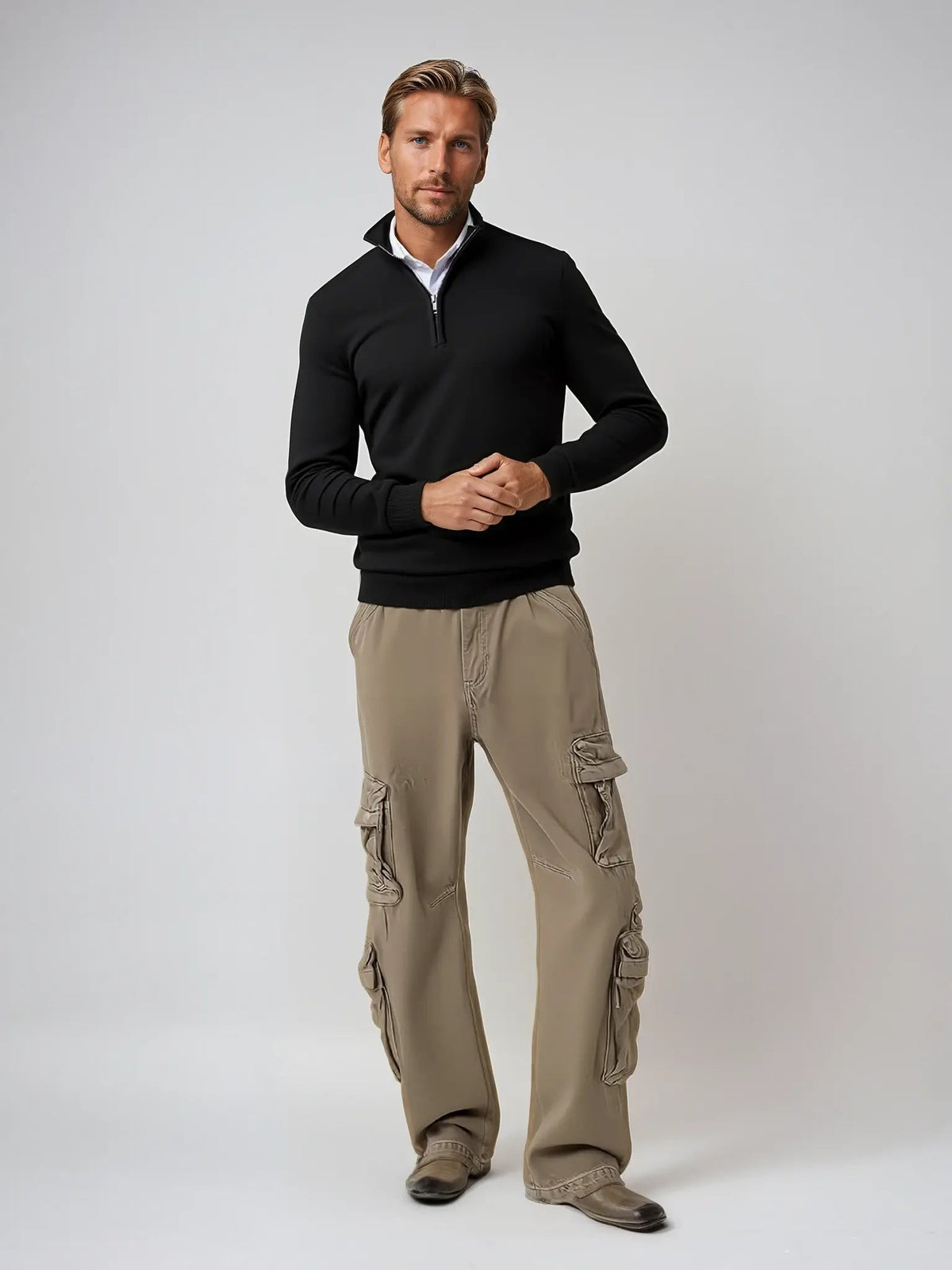 Optew Men's Classic Half-Zip Sweater