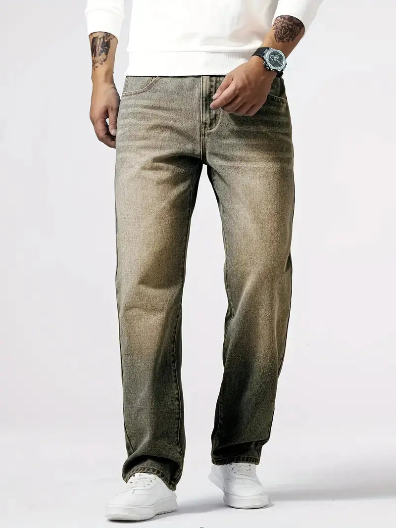 Optew Men's Jeans Stretch Soft Fabric Comfortable Fit