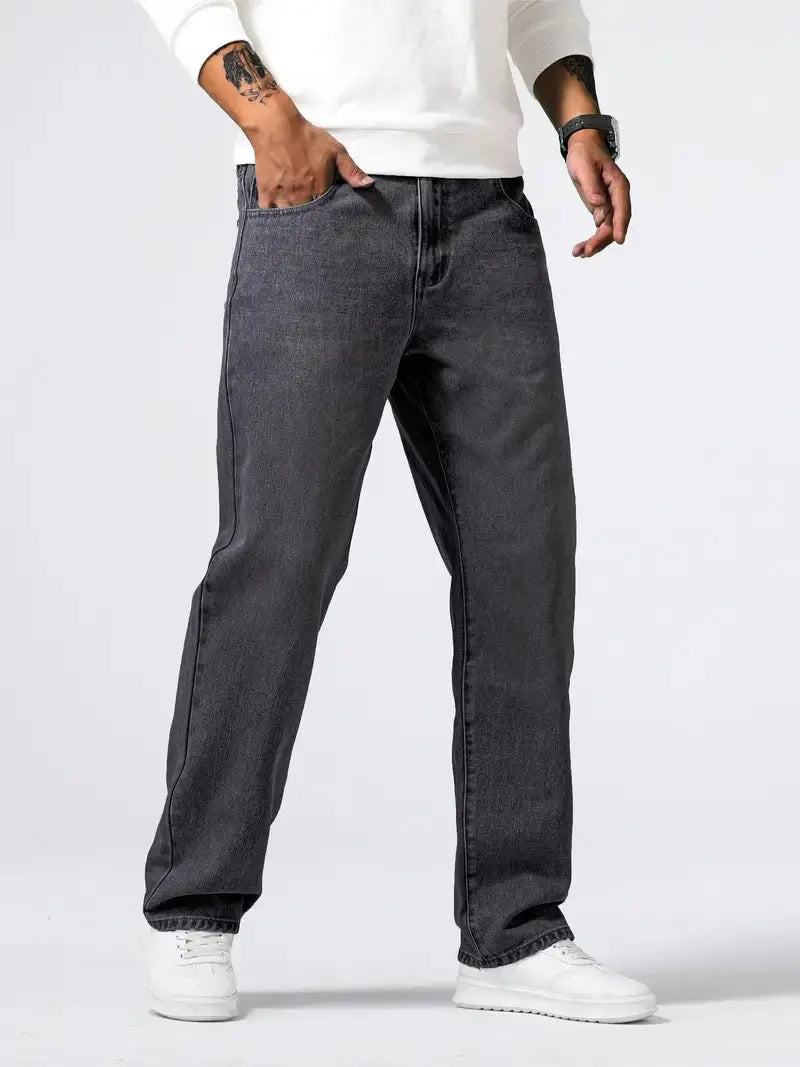 Optew Men's Jeans Stretch Soft Fabric Comfortable Fit