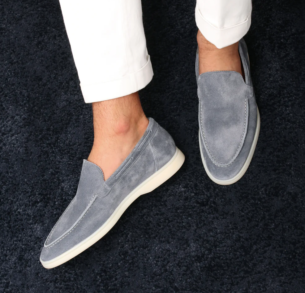 Optew Men’s Suede Slip-On Loafers