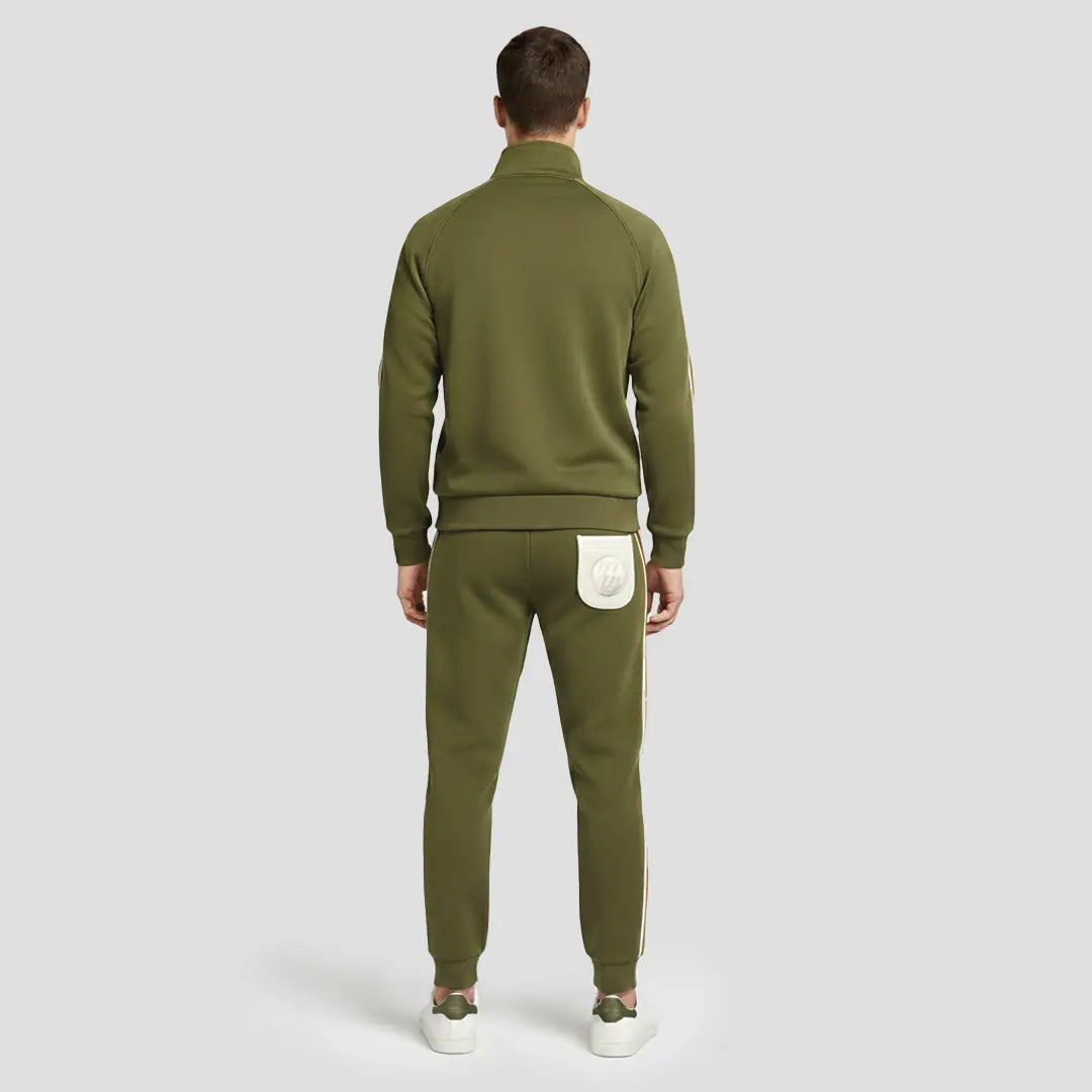 Optew Men's Tracksuit Set Breathable Fabric Striped Design