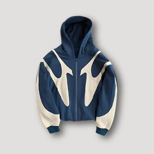 Optew Men's Urban Streetwear Zip Hoodie
