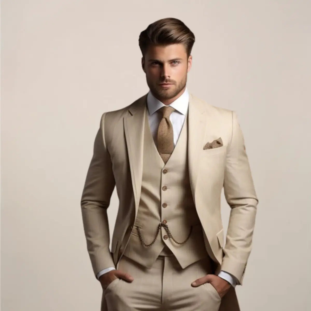 Optew Men’s Slim Fit 3‑piece Suit – Wedding Tuxedo