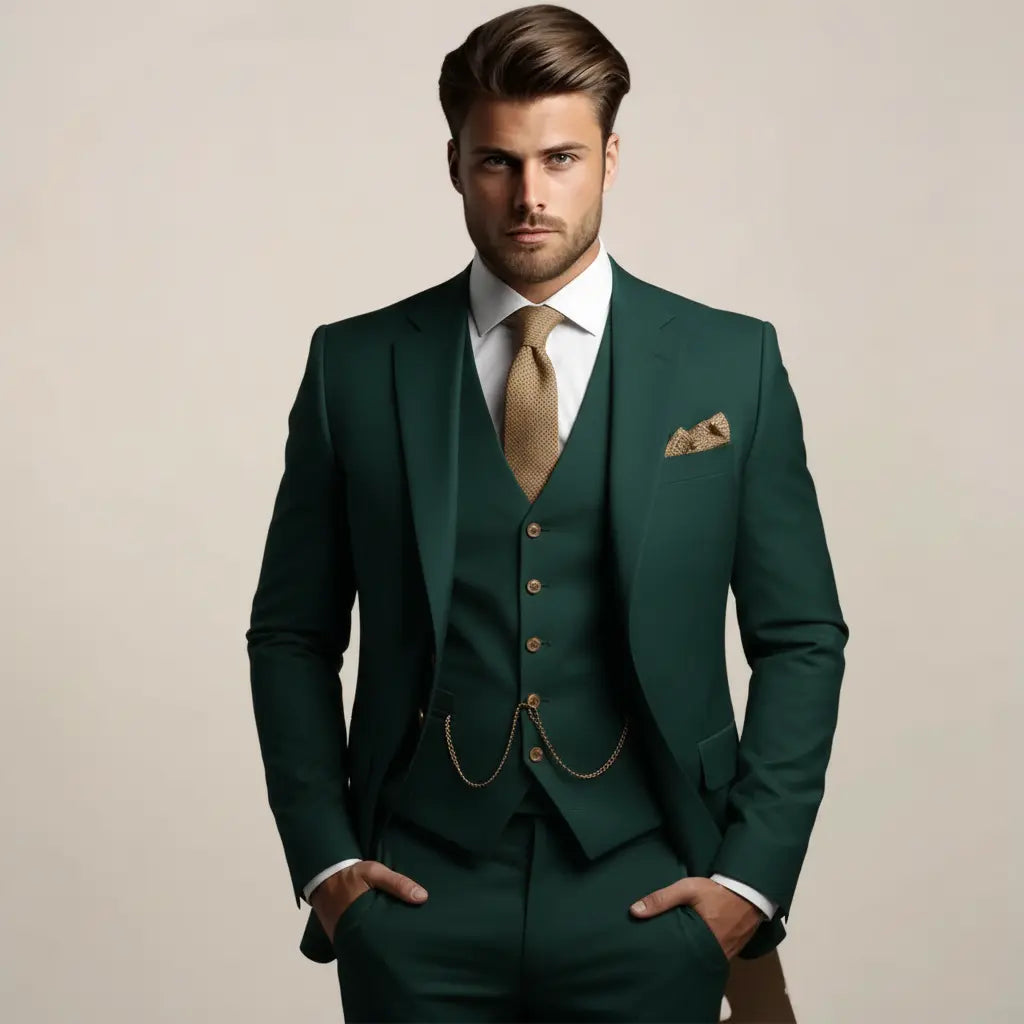 Optew Men’s Slim Fit 3‑piece Suit – Wedding Tuxedo