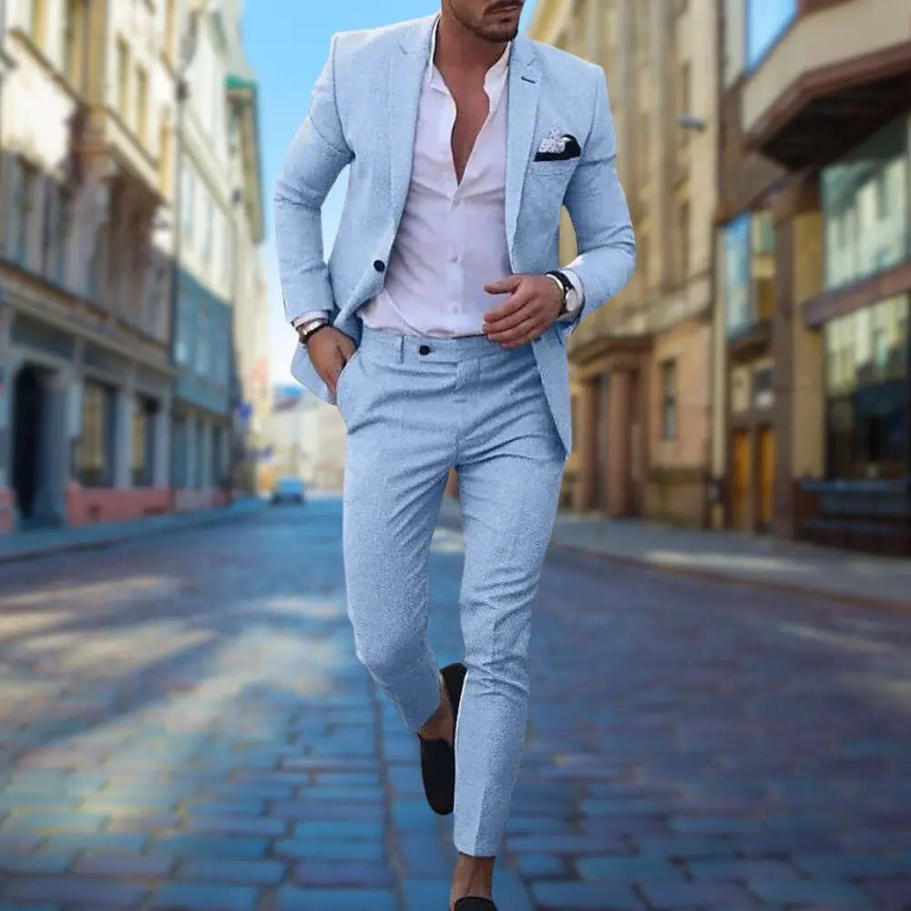 Optew Men’s Slim Fit Two-Piece Suit