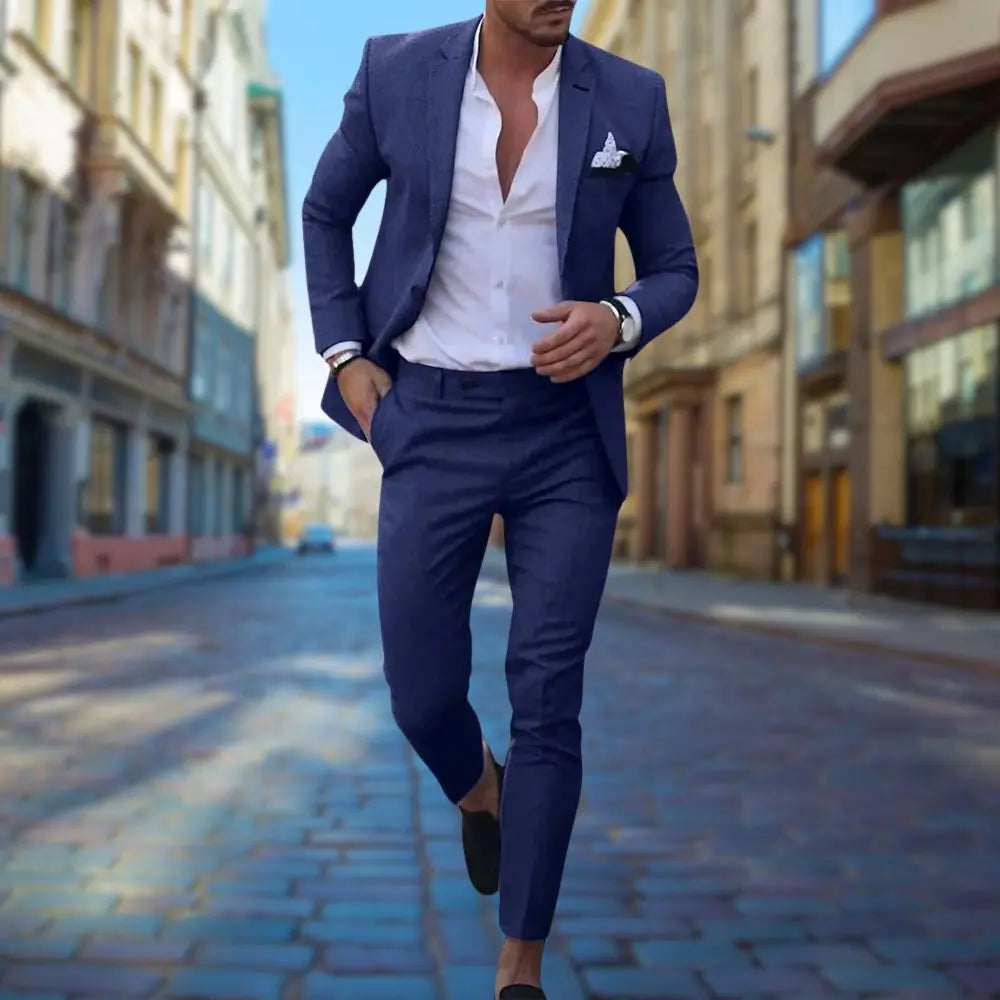 Optew Men’s Slim Fit Two-Piece Suit