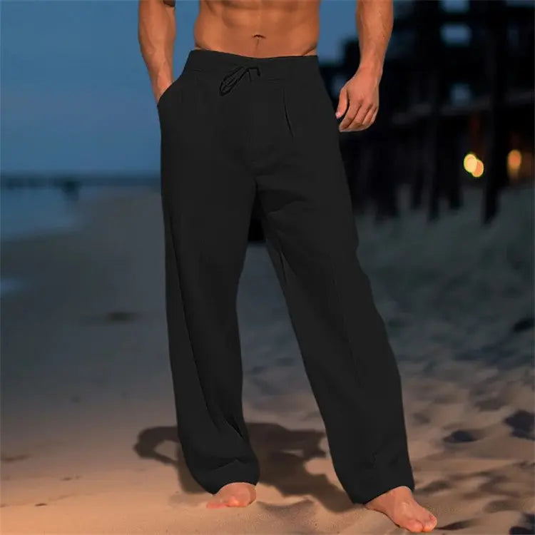 Optew Men’s Lightweight Relaxed Fit Drawstring Trousers