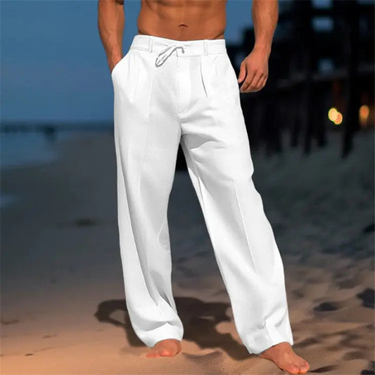 Optew Men’s Lightweight Relaxed Fit Drawstring Trousers