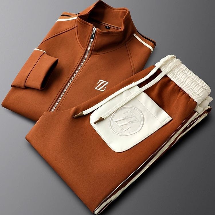 Optew Men’s Striped Zip Tracksuit Set