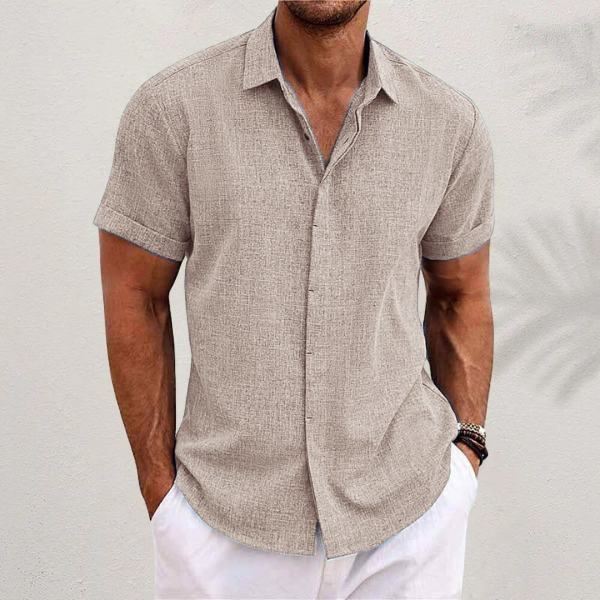 Optew Men’s Linen Summer Shirt