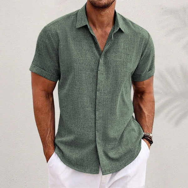 Optew Men’s Linen Summer Shirt