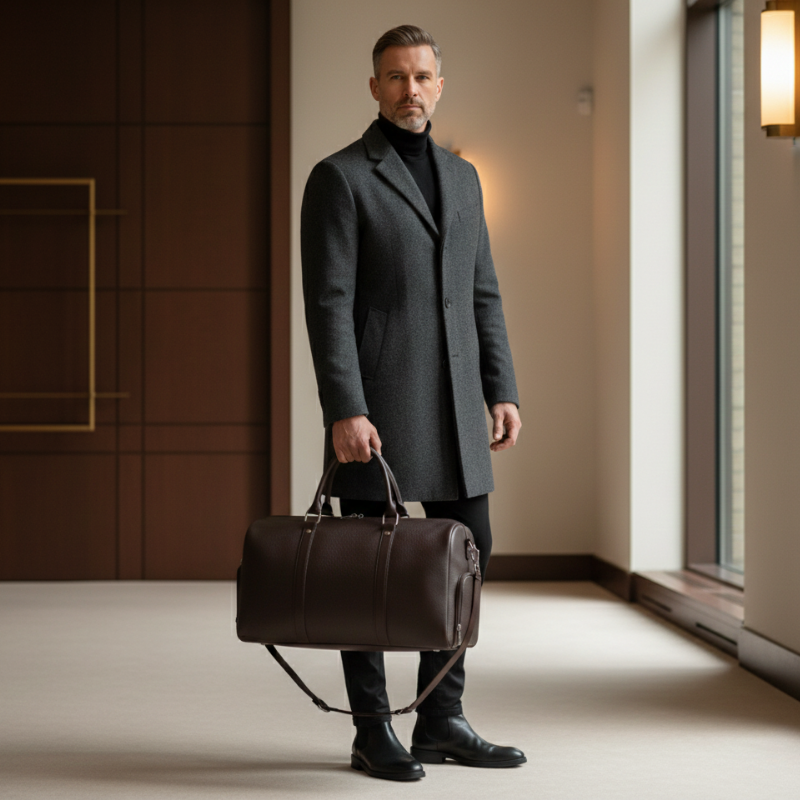 Optew Men’s Structured Executive Weekender Duffle Bag