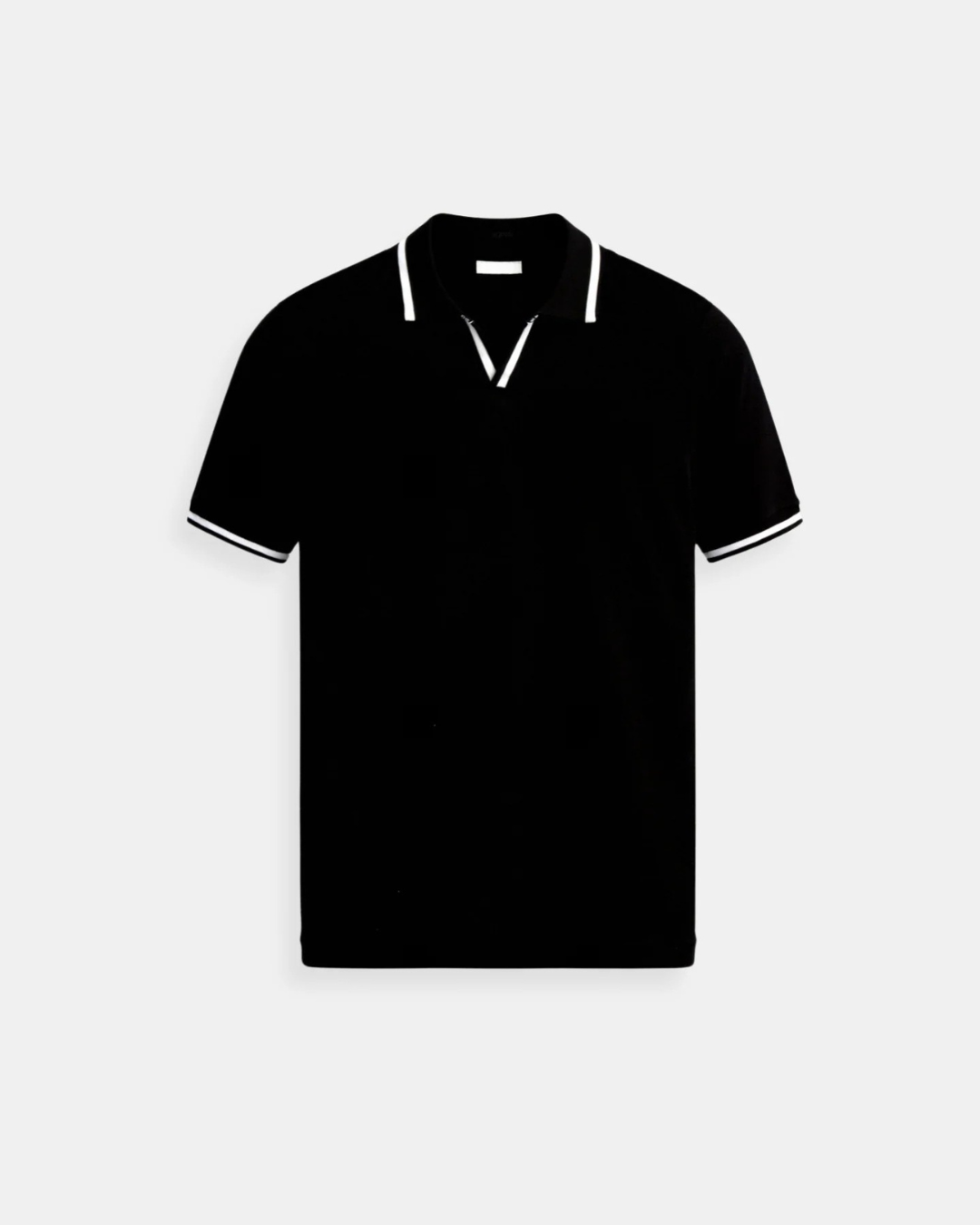 Optew Men’s Contrast Trim Knit Polo Shirt