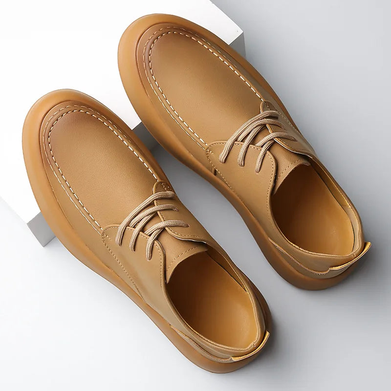 Optew Men’s Minimalist Leather Sneakers