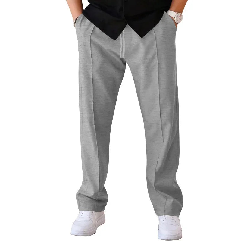 Optew Men’s Loose-Fit Straight Leg Trousers