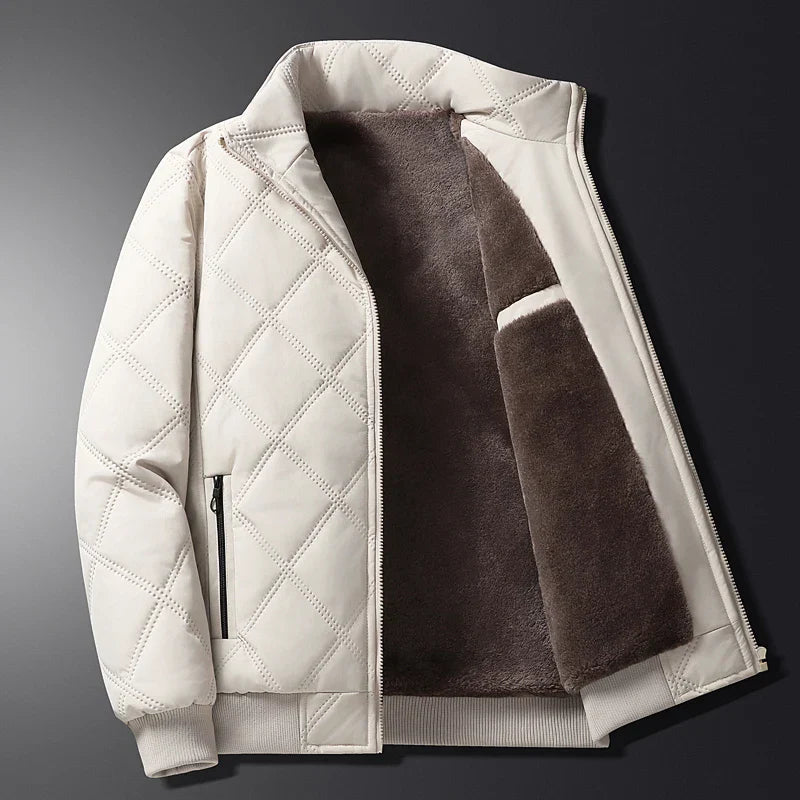 Optew Men’s Quilted Fleece Jacket