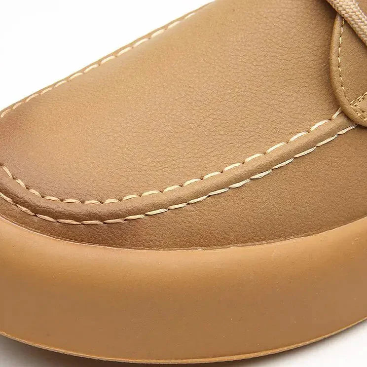 Optew Men’s Minimalist Leather Sneakers