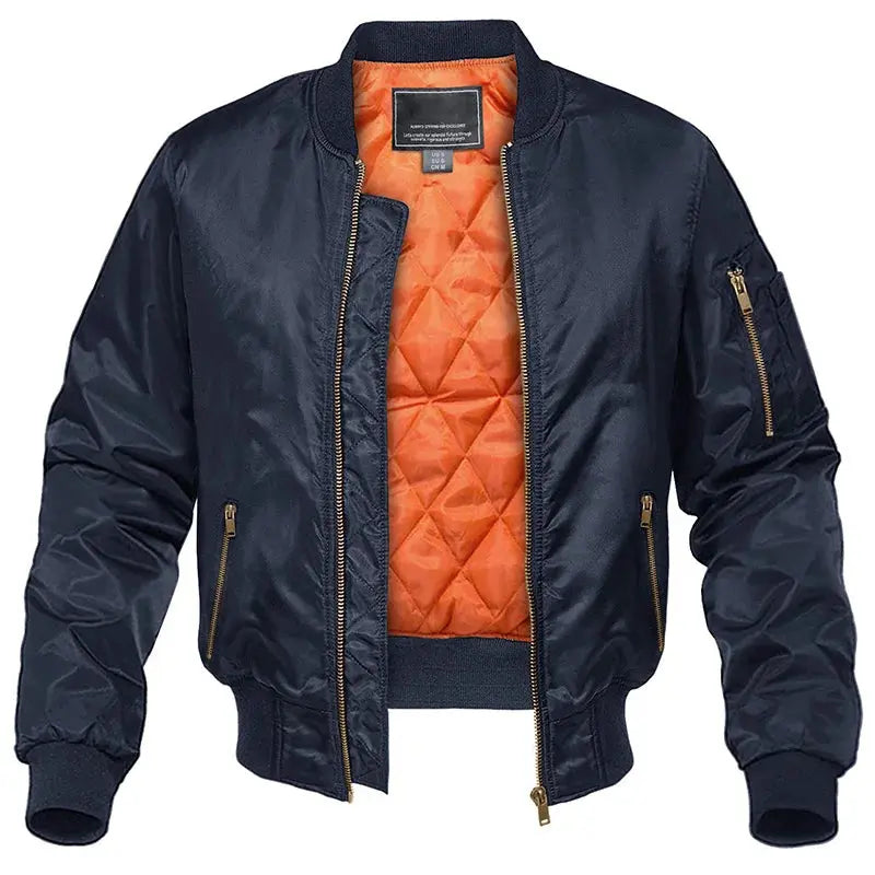 Optew Men’s Quilted Bomber Pilot Jacket