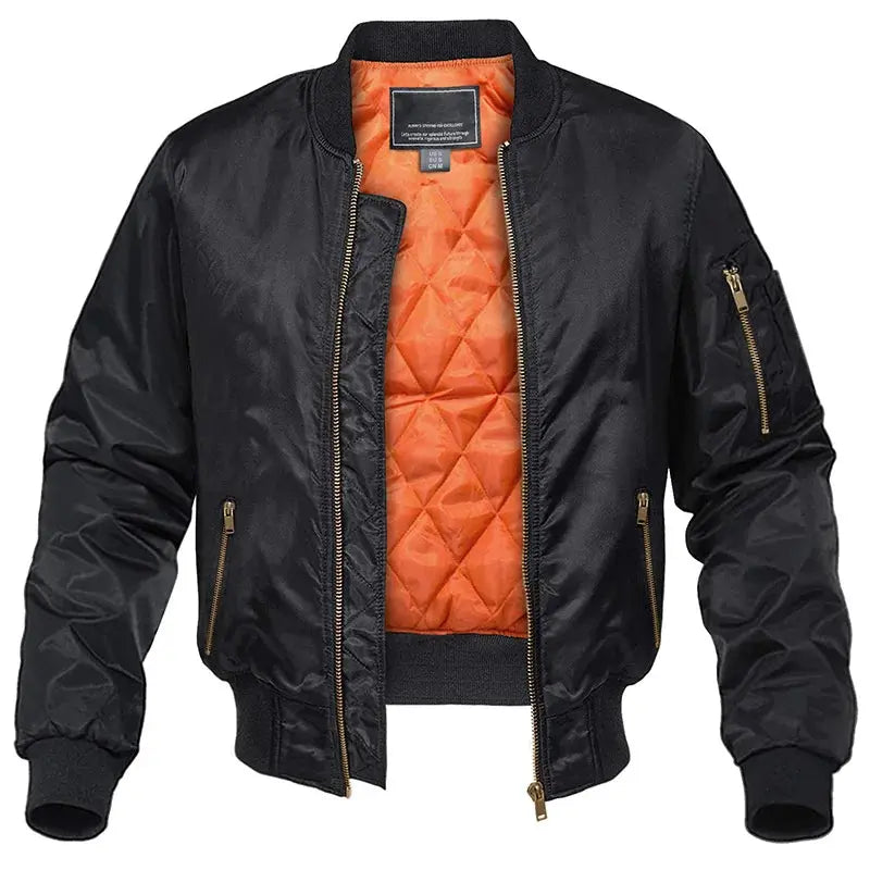 Optew Men’s Quilted Bomber Pilot Jacket
