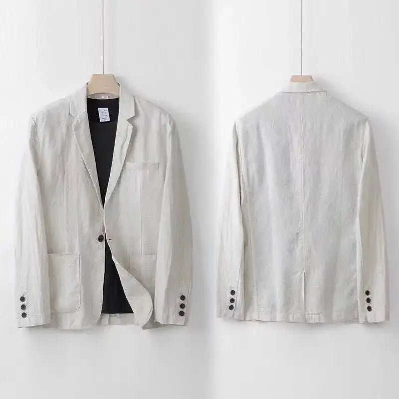 Optew Men’s Linen Blend Suit