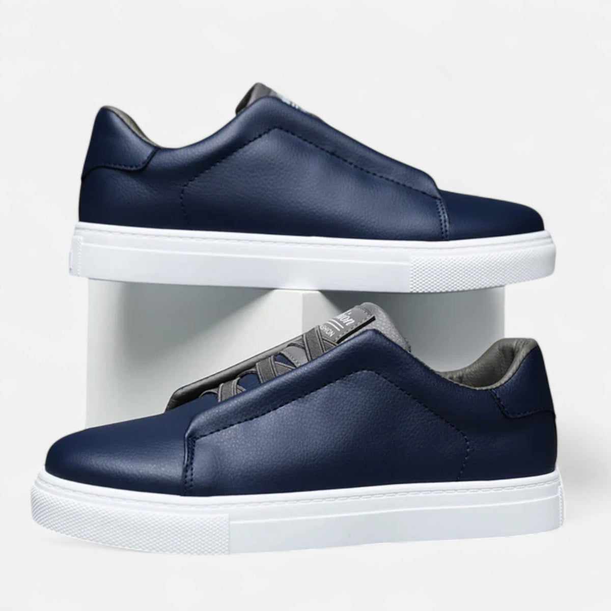 Optew Men’s Slip-On Leather Sneakers