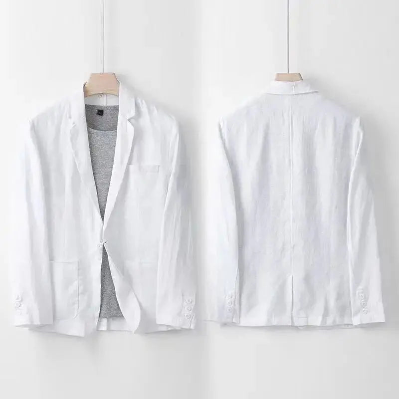 Optew Men’s Linen Blend Suit