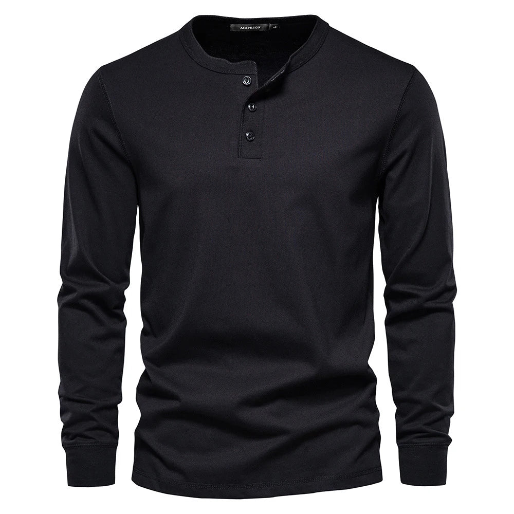 Optew Men’s Long Sleeve Henley Shirt