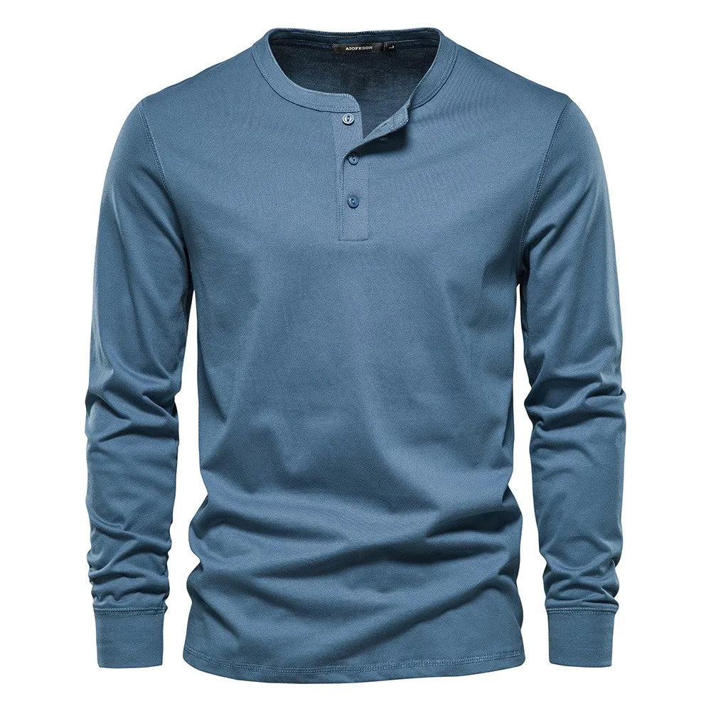 Optew Men’s Long Sleeve Henley Shirt