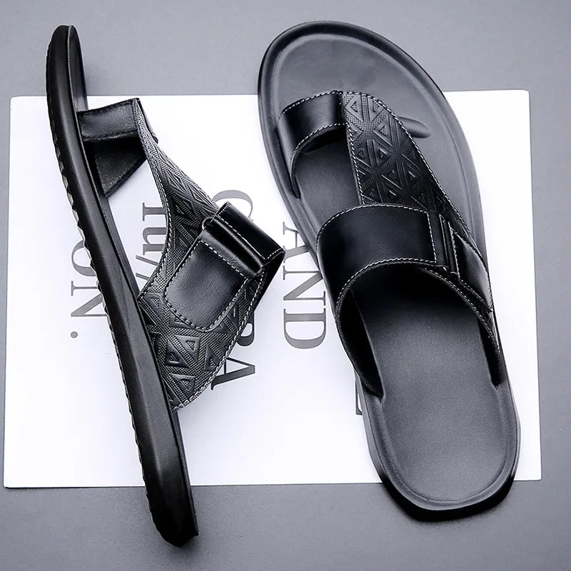 Optew Men’s Geometric Textured Sandals