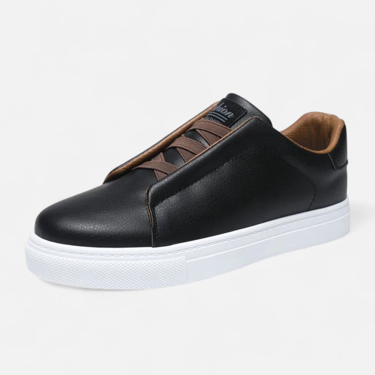Optew Men’s Slip-On Leather Sneakers