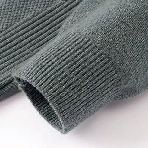 Optew Men’s Jacquard Mock Neck Sweater