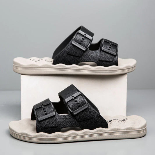 Optew Men’s Double Strap Buckle Sandal