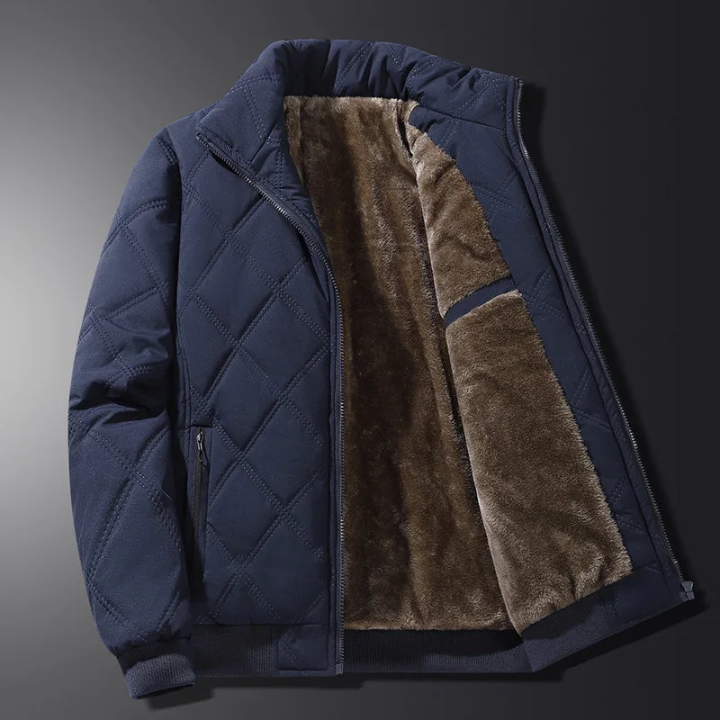 Optew Men’s Quilted Fleece Jacket