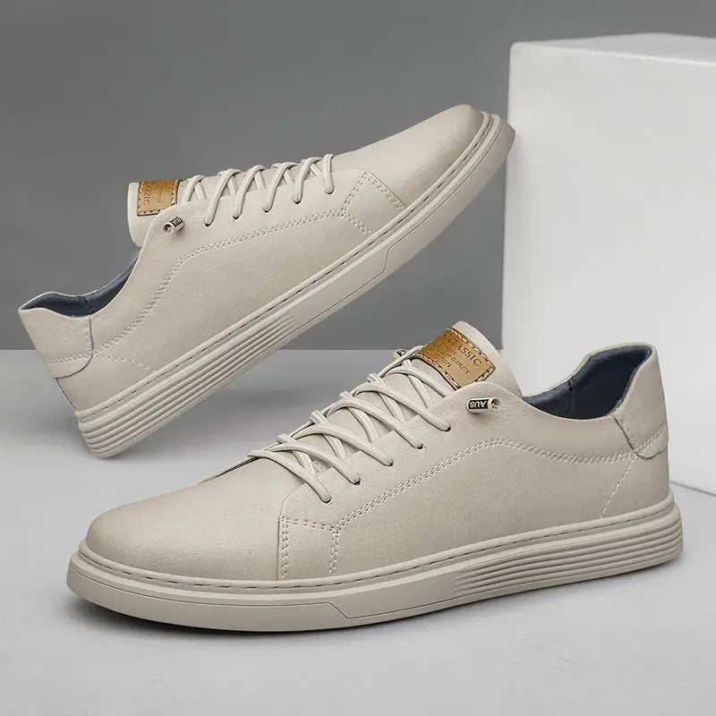 Optew Men’s Classic Comfort Faux Leather Sneakers