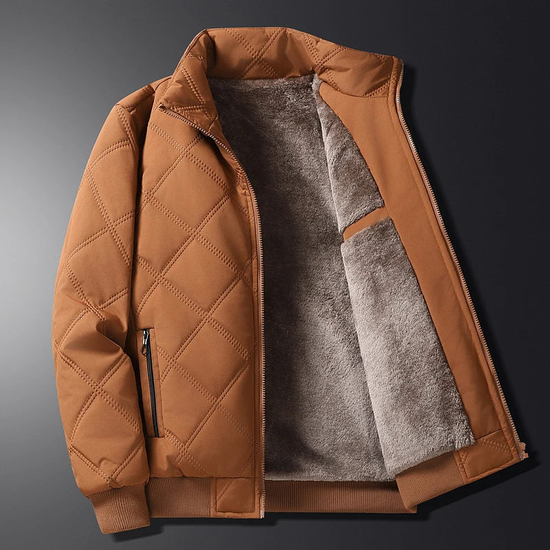 Optew Men’s Quilted Fleece Jacket