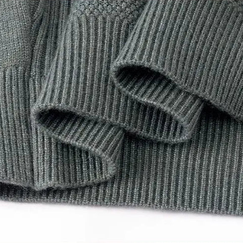 Optew Men’s Jacquard Mock Neck Sweater