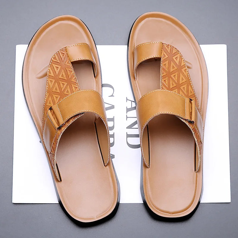 Optew Men’s Geometric Textured Sandals