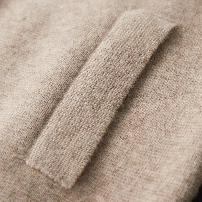 Optew Men’s Cashmere Zip Cardigan