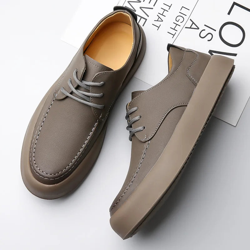 Optew Men’s Minimalist Leather Sneakers